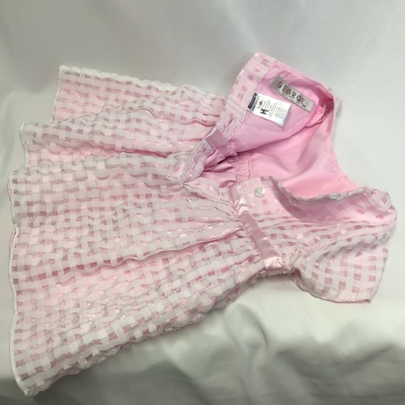 Add on for $5 Pink & white baby dress w/flower Adorable gingham 3-6months George - Picture 3 of 5